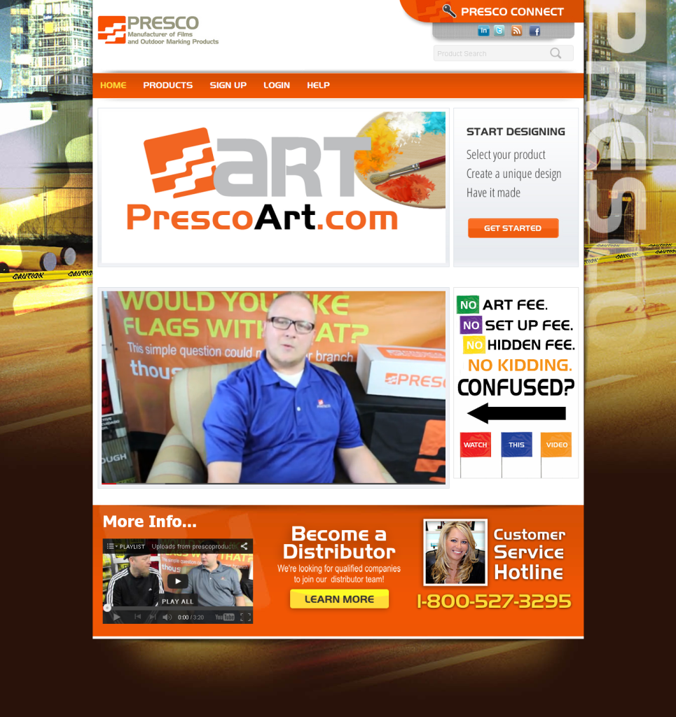Presco website screenshot